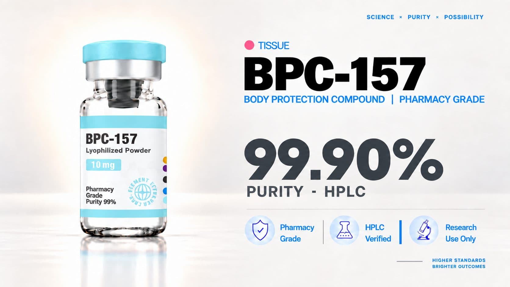 BPC-157 — 99.90% purity by HPLC; lot marked out of specification